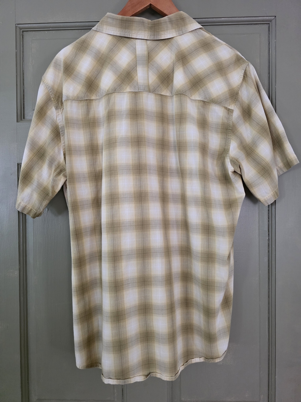 Horny Toad Toad&Co Plaid 100% Organic Cotton Short Sleeve Button Down Large - Picture 6 of 15